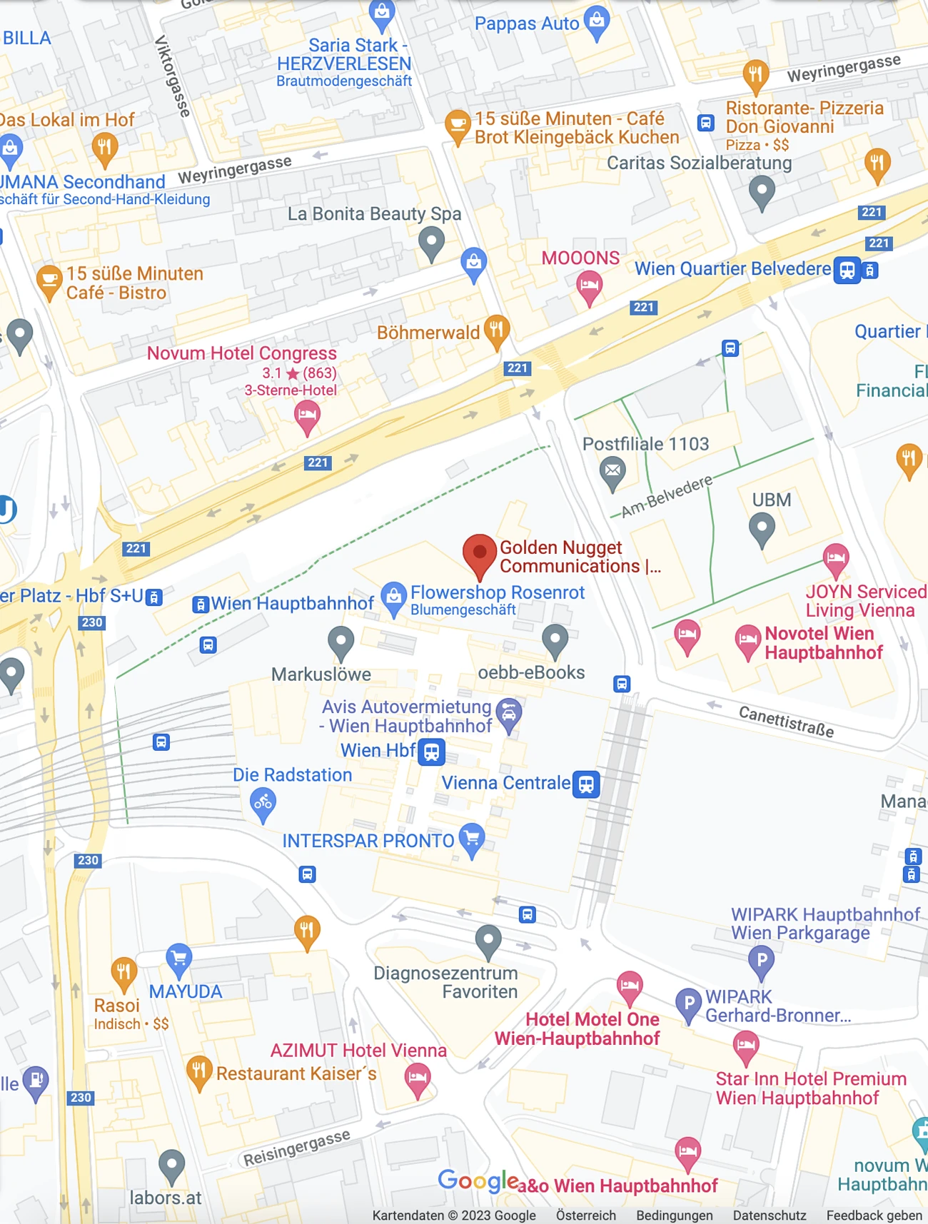 Golden Nugget Communications google Map