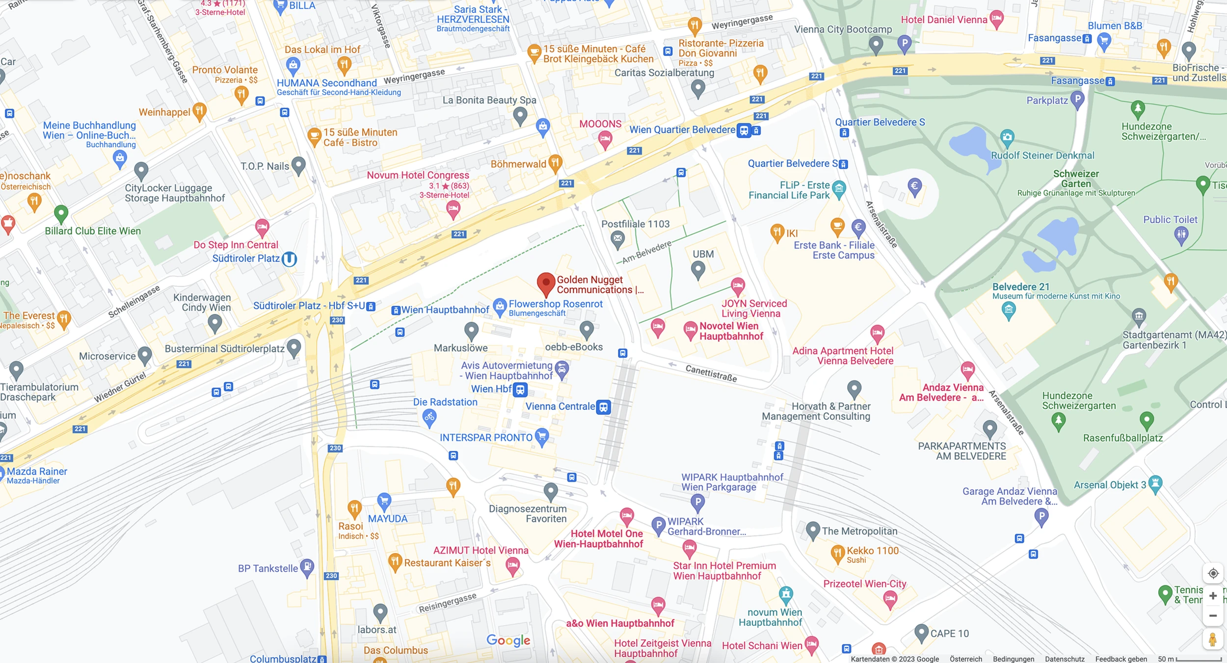 Golden Nugget Communications google map